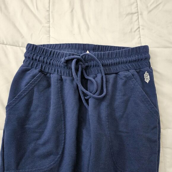 Free People Movement Joggers Small Blue French Terry Drawstring Sweatpants - Picture 4 of 10